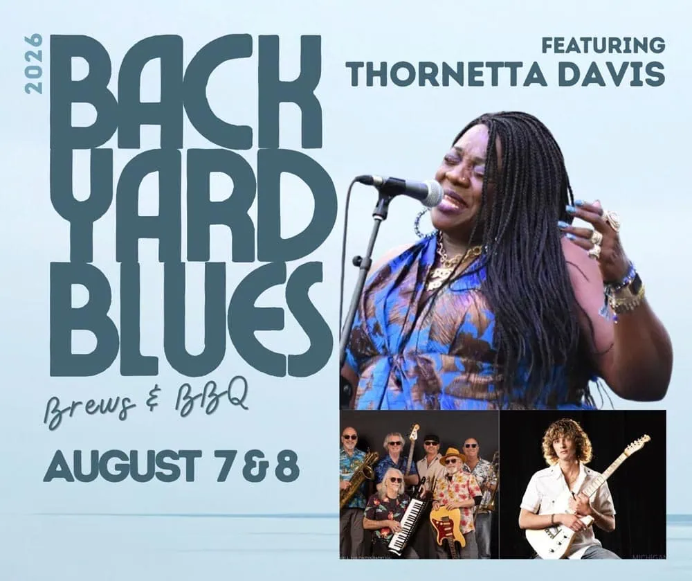 Backyard Blues, Brews & BBQ poster featuring Thornetta Davis